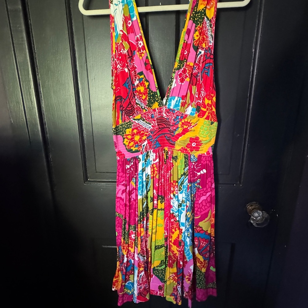 Trashy Diva psychedelic Dragons Deep Cut Dorris Dress - Picture 5 of 6